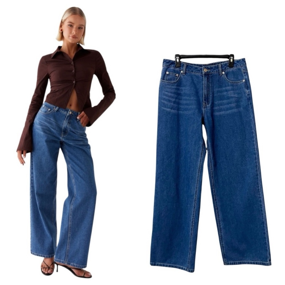 Peppermayo Women's Keanna Blue Wide Leg Jeans Size 8
